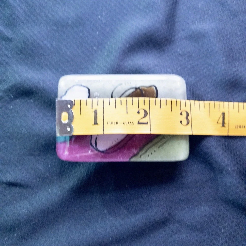 Abstract Hand Made‎ Colorful Glass Resin Belt Buckle